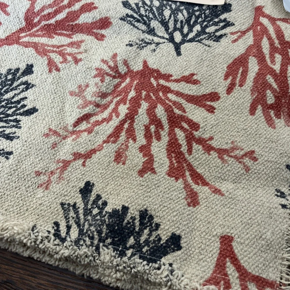 rachel zoe coral Twigs Beige With pink Navy blue placemats 13
